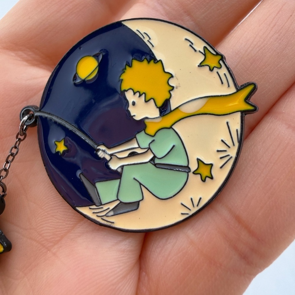 Cartoon Enamel Pin | Little Prince Inspired Jewelry View 5